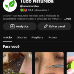 Canal Tudo Natureba – 28.796 inscritos