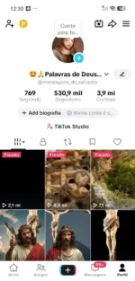 Conta tiktok monetizada com mais de 500 mil seguidores famosa com muitas visualizações e seguidores ativos com mais de 300 vídeos publicados