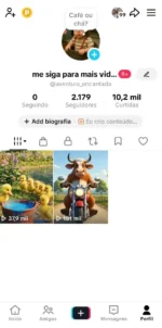 Conta com o tiktok chop ativo e sem identidade,com visualizações boas e seguidores ativos