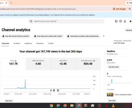 Canal Monetizado 2300 inscritos pronto para trocar para outro dono