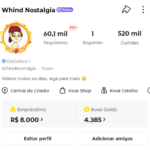 🔥 Conta Kwai 60 MIL Seguidores | 6 MILHÕES+ Views | Monetizada