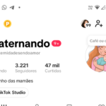 Tiktok Nicho Maternidade com 3200 Seguidores
