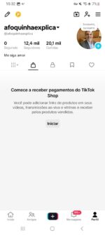 Conta 12K seguidores com TikTok Shop Ativo