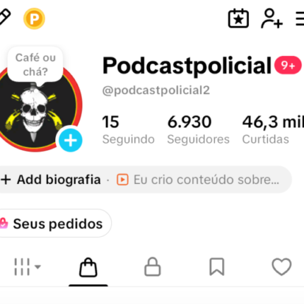 Podcast policial .. shop limpo pronto pra passar pro comprador