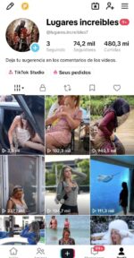 Conta TikTok Monetizada 74,2 mil mil Seguidores 480 mil curtidas bem engajada