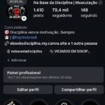 Conta Conta Instagram Fitness/Musculação | 79,4K Seguidores | 142K Views/30 Dias Fitness | Na Base da Disciplina | 79,4K Seguidores