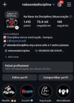 Conta Conta Instagram Fitness/Musculação | 79,4K Seguidores | 142K Views/30 Dias Fitness | Na Base da Disciplina | 79,4K Seguidores