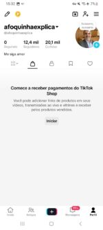 Conta 12K seguidores com TikTok Shop Ativo