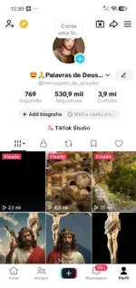 Conta monetizada com 530 mil seguidores e 4 milhões de curtidas, monetizada com rpm alto e seguidores ativos e interativos com mais de 400 vídeos postados