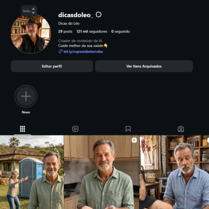 Conta instagram 120k de seguidores reais (Perfil de IA para você dar continuidade)