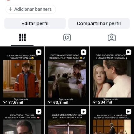 Conta Instagram com 2.690 Seguidores — Nicho de Filmes