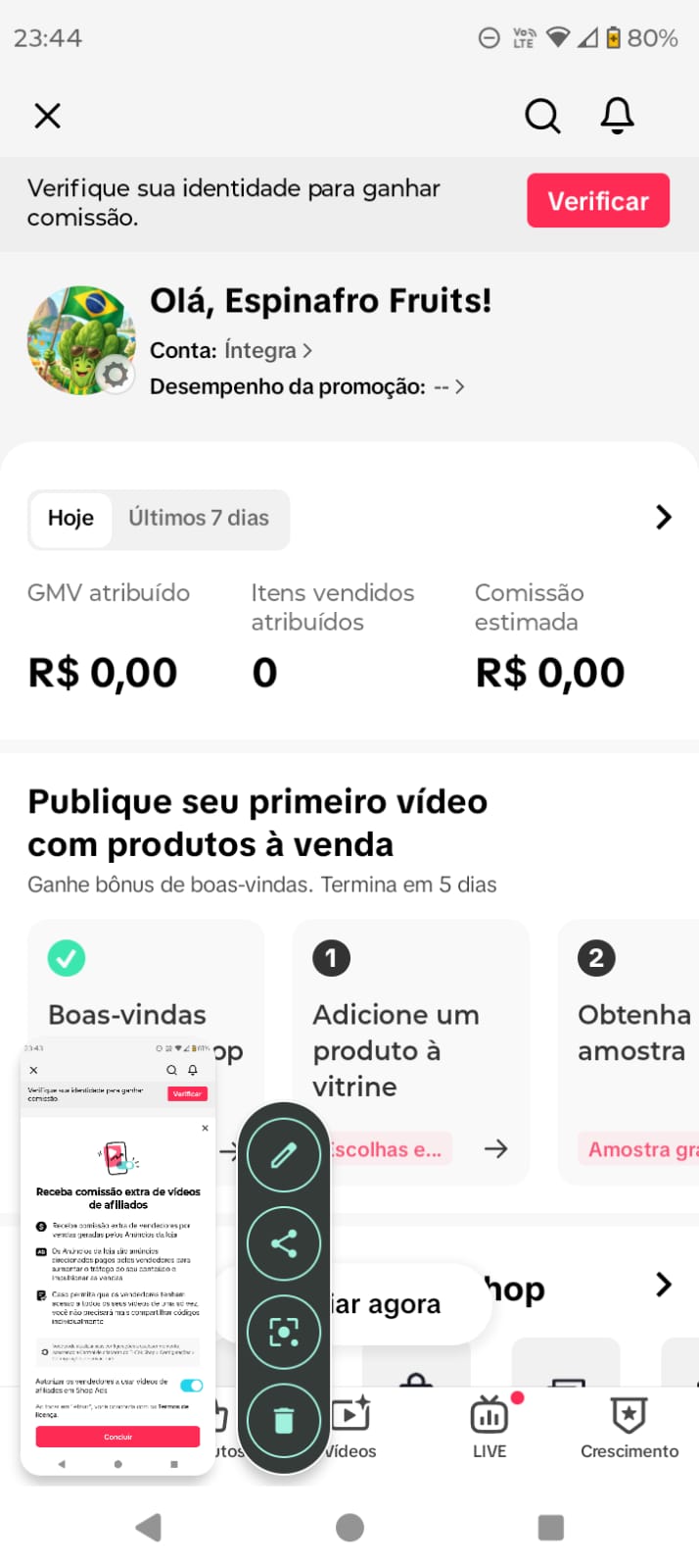 23 Tiktok Perfil 37 Mil Seguidores(TIKTOK SHOP ATIVO) SEM RESTRIÇÃO - Imagem 1