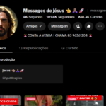 Promoção Conta Tiktok 101,400 Mil Seguidores engajado e nicho viral religião em francês