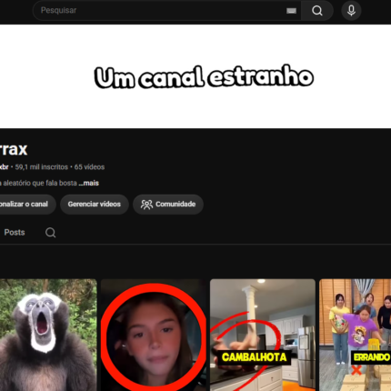 Canal Youtube com 59 Mil inscritos