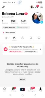 🔥 CONTA TIKTOK SHOP ATIVA 1123 SEGUIDORES | PRONTA PARA USAR - Imagem 2