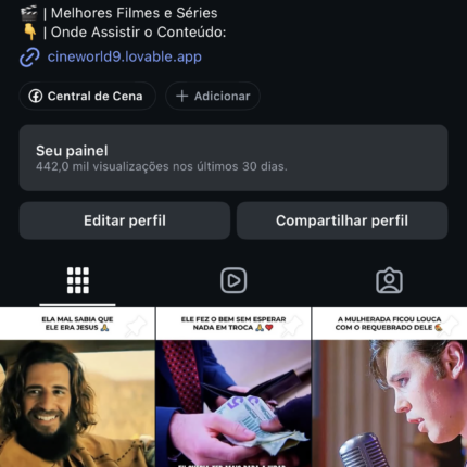 Conta de Instagram com 155 mil seguidores