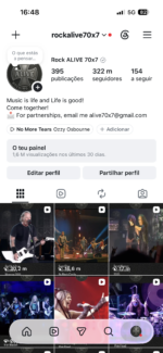 Perfil Instagram Rock Alive 320 mil seguidores - Imagem 6