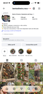 CONTA INSTAGRAM 170K 100% ORGANICO
