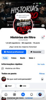 🚀 VENDO PÁGINA FACEBOOK MONETIZADA 1.400 Seguidores— HISTÓRIAS SIN FILTRO!