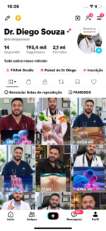 Conta com 193 mil seguidores Tik tok shop ativo