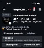Instagram com 51,9 seguidores