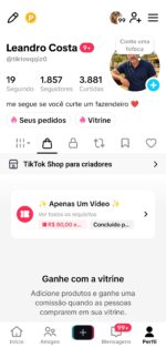 Conta Tiktok Shop 🇧🇷 | 👤 Público feminino | 🚨 sem documento e sem restrição | seguidores 100% reais
