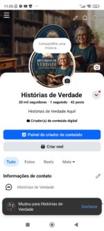 Página de história