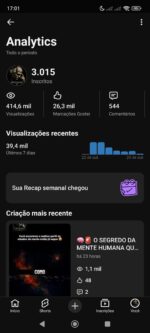 Perfil do youtube 3K de inscritos brasileiros ✅ - Imagem 4