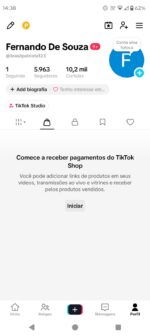 TIKTOK PERFIL PARA FAZER TIKTOK SHOP ATIV0 . 5169 Seguidores
