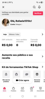CONTA DO TIKTOK COM SHOP ATIVO +1K SEGUIDORES, LIVES ATIVAS (ENGAJAMENTO REAL) - Imagem 2