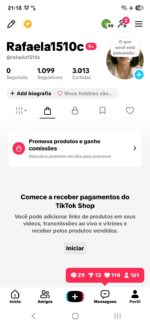 CONTA DO TIKTOK COM SHOP ATIVO +1K SEGUIDORES, LIVES ATIVAS (ENGAJAMENTO REAL)
