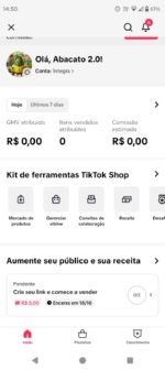 TikTok Shop Ativo – Conta Ideal para Quem Quer Começar a Vender 20K DE SEGUIDORES(NÃO COOLOQUEI DOCUMENTOS)