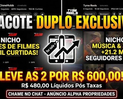 🚀 PACOTE COM 2 CONTAS TIKTOK — 21 MIL SEGUIDORES 544K CURT❤️| MÚSICA E CORTES| PÚBLICO FÃ ENGAJADO📈