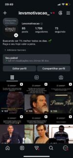 Conta do Instagram bem engajada motivação com 1.794 Seguidores
