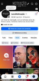 Conta do Facebook bem engajada motivacao
