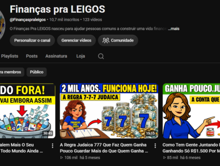 Canal De Finanças +10mil inscritos - Monetizado