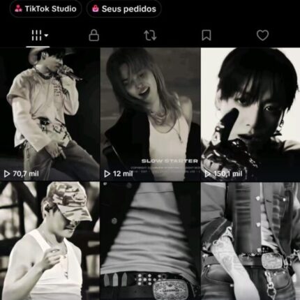 Conta com enjamento alto, TikTok 12mil seguidores, quase 1milhao de curtidas.