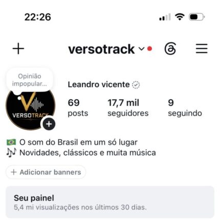 Conta instagram 17k+ Seguidores reais!| Nicho de musica