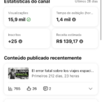 CANAL DARK ESPANHOL 9900 INSCRITOS TODO OK PRONTO PARA COMEÇAR A GERAR DINHEIRO!