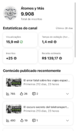 CANAL DARK ESPANHOL 9900 INSCRITOS TODO OK PRONTO PARA COMEÇAR A GERAR DINHEIRO!