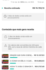 CANAL 76K DARK RENDEU 74 MIL REAIS EM UM ANO, EX MONETIZADO COM AS HORAS JÁ BATIDA! - Imagem 3