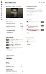 Canal Grande Verificado de 244 mil Inscrito à Venda ! Sem strike .