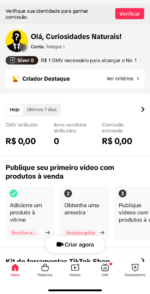 Conta monetizada com 12,6 mil seguidores e TikTok Shop ativa sem DOC. - Imagem 2