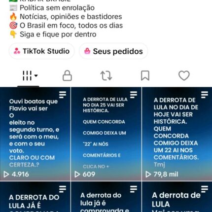 CONTA TIKTOK RADAR BRASIL, CONTA ATIVA E SUBINDO 7.657 Seguidores