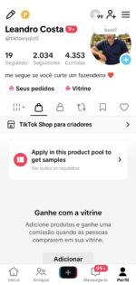 Conta Tiktok shop BR 🇧🇷 | 👤 Público feminino | 🚨 sem documentos e sem restrição | seguidores 100% reais