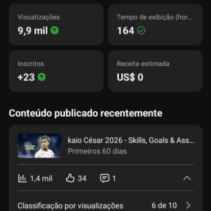 Canal de Skills do Corinthians (Pronto para Monetizar)