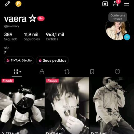 Conta TikTok 11,9K Seguidores - 963mil Likes, Super engajada