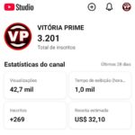 CANAL DE 3,200 INSCRITOS MONETIZADO (0) RESTRIÇÕES 🟢