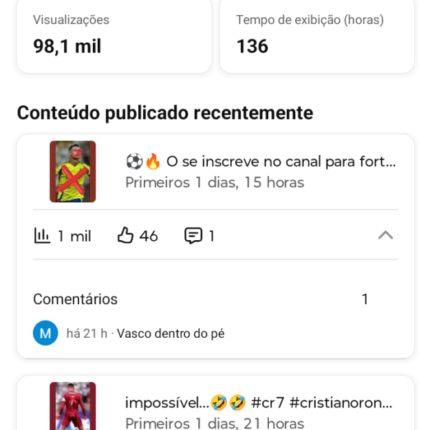 CANAL DO YOUTUBE DE 2K NÃO MONETIZADO A VENDA