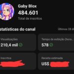 CANAL YOUTUBE GAMER MONETIZADO DE ROBLOX 480K DE INSCRITOS